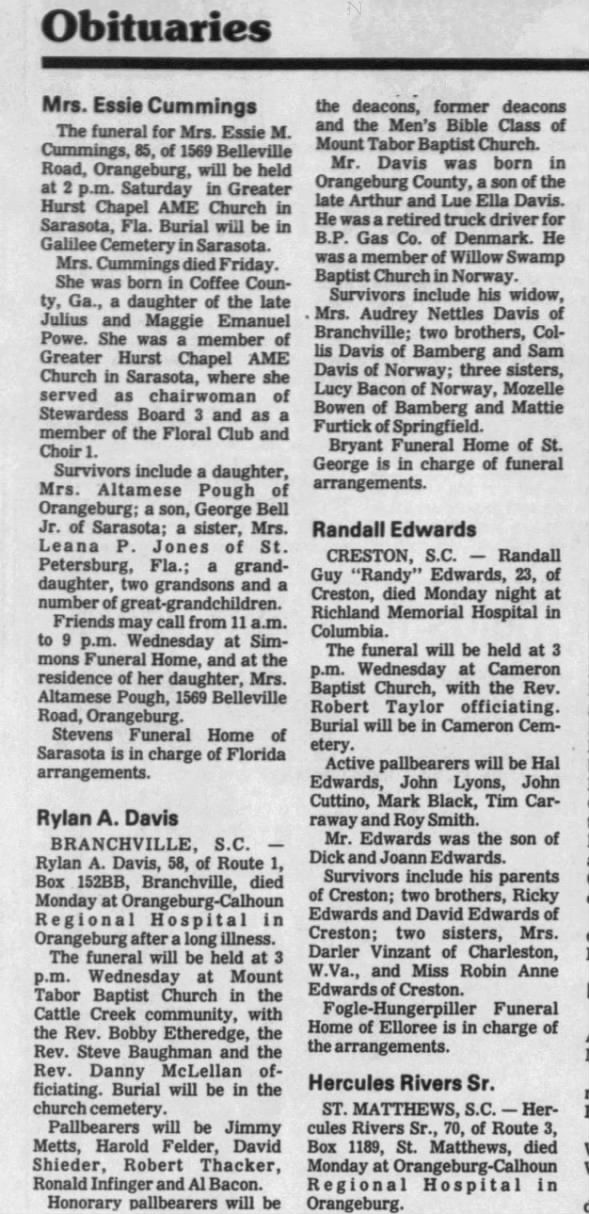 Clipping from The Times and Democrat